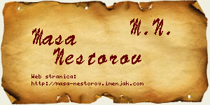 Maša Nestorov vizit kartica